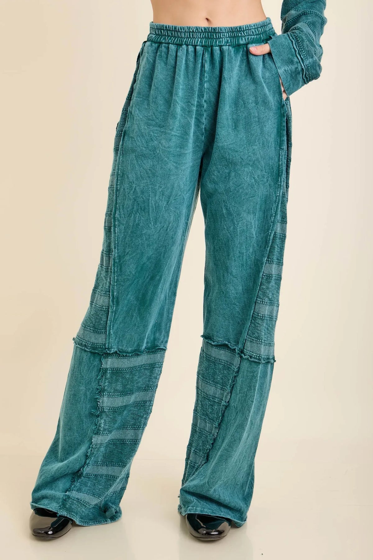 J.Her HP7626 pants in Midnight Green, front view