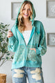 Oli and Hali MJ1084 Mint — Mint to Wander Twist-Back Zip Hoodie