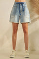 Oli & Hali Slouchy Pocket Distressed Denim Shorts