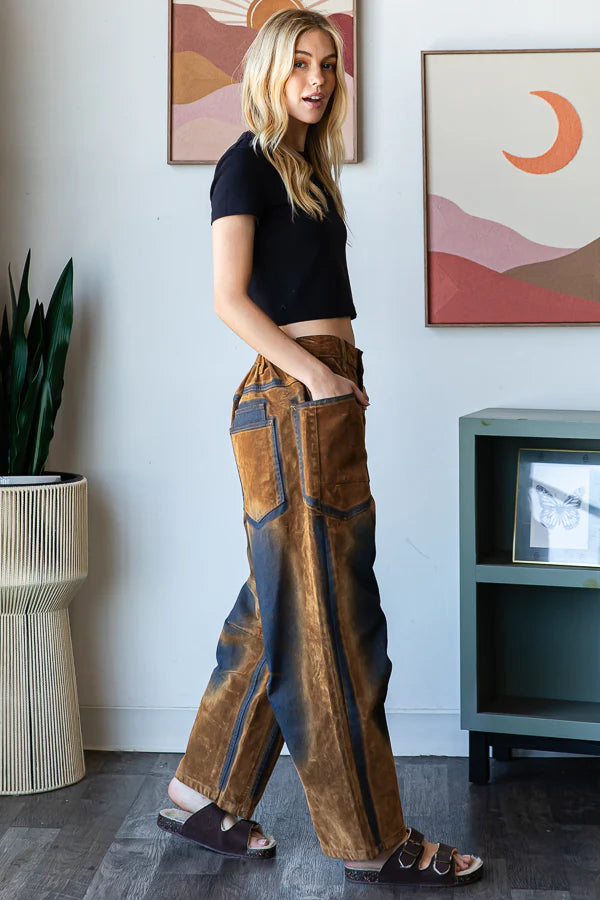 OLI AND HALI VINTAGE SUEDE VELVET PANTS