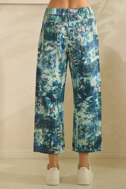 Oli & Hali Abstract Floral Printed Denim Jeans