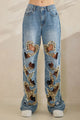 OLI AND HALI WASHED HEART CUTOUT JEANS