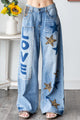 Oli and Hali Love Wash and star Patch Jeans
