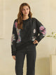 Oli and hali Washed Floral Patch Crewneck long sleeve top