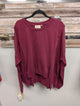 front of Paper Lace Exposed Seam Top C-816T