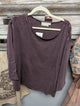 Paper Lace PL-G205T scoop-neck top in Plum