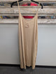 Natural color Paper Lace Long Dress RE-50, front view