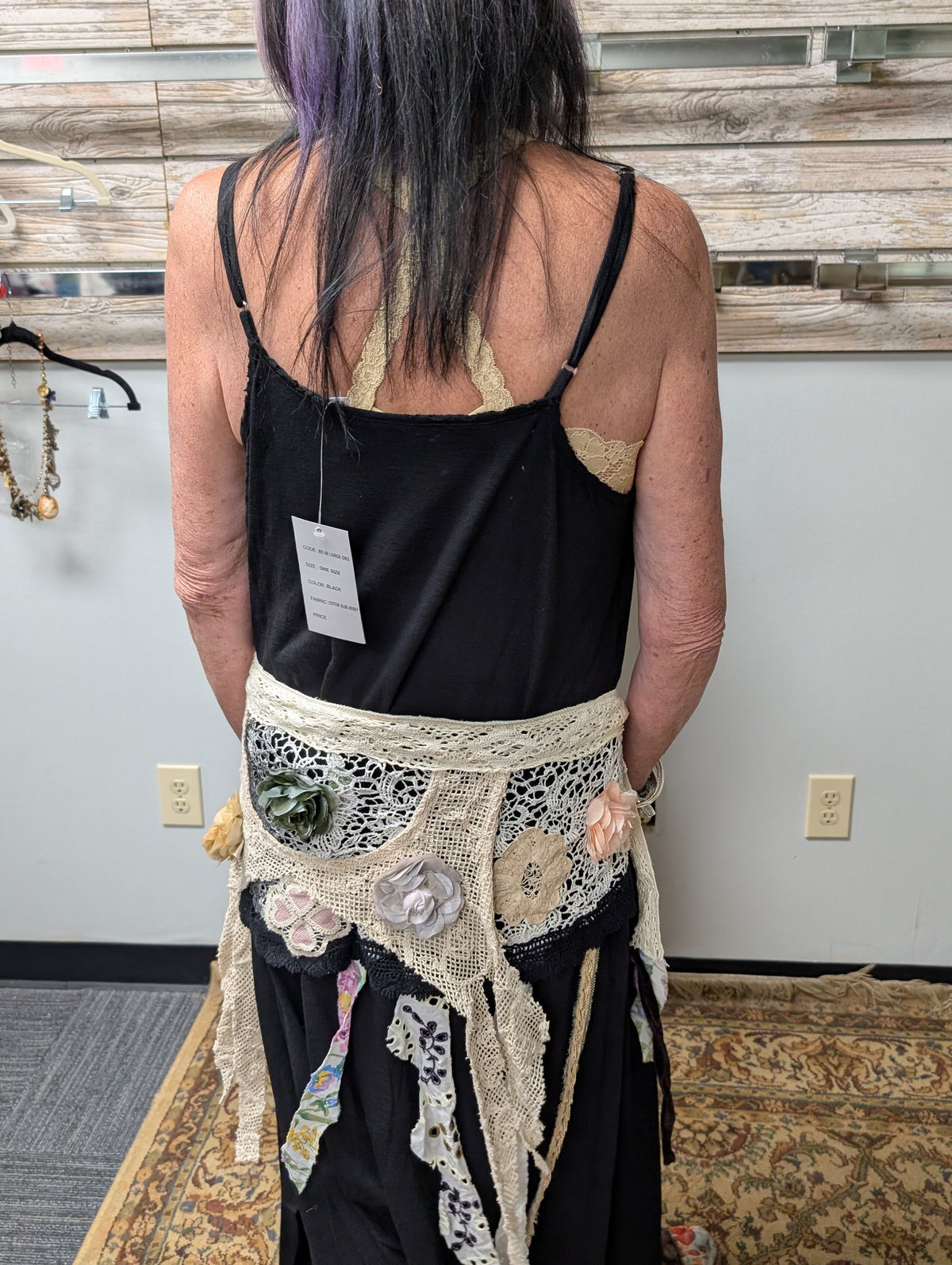 Paper Lace lace waist wrap Design A back