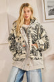 OLI and Hali TERRY FLEECE MIX ZIP FRONT JACKET