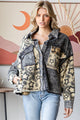 OLI AND HALI WASHED STAR PRINT CORDUROY MIX JACKET