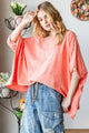 Oli and hali MINERAL WASHED TWISTED CUFFS SHORT SLEEVE TEE