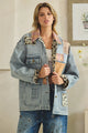 OLI AND HALI WASHED MULTI PATCHED BUTTON DOWN DENIM JACKET