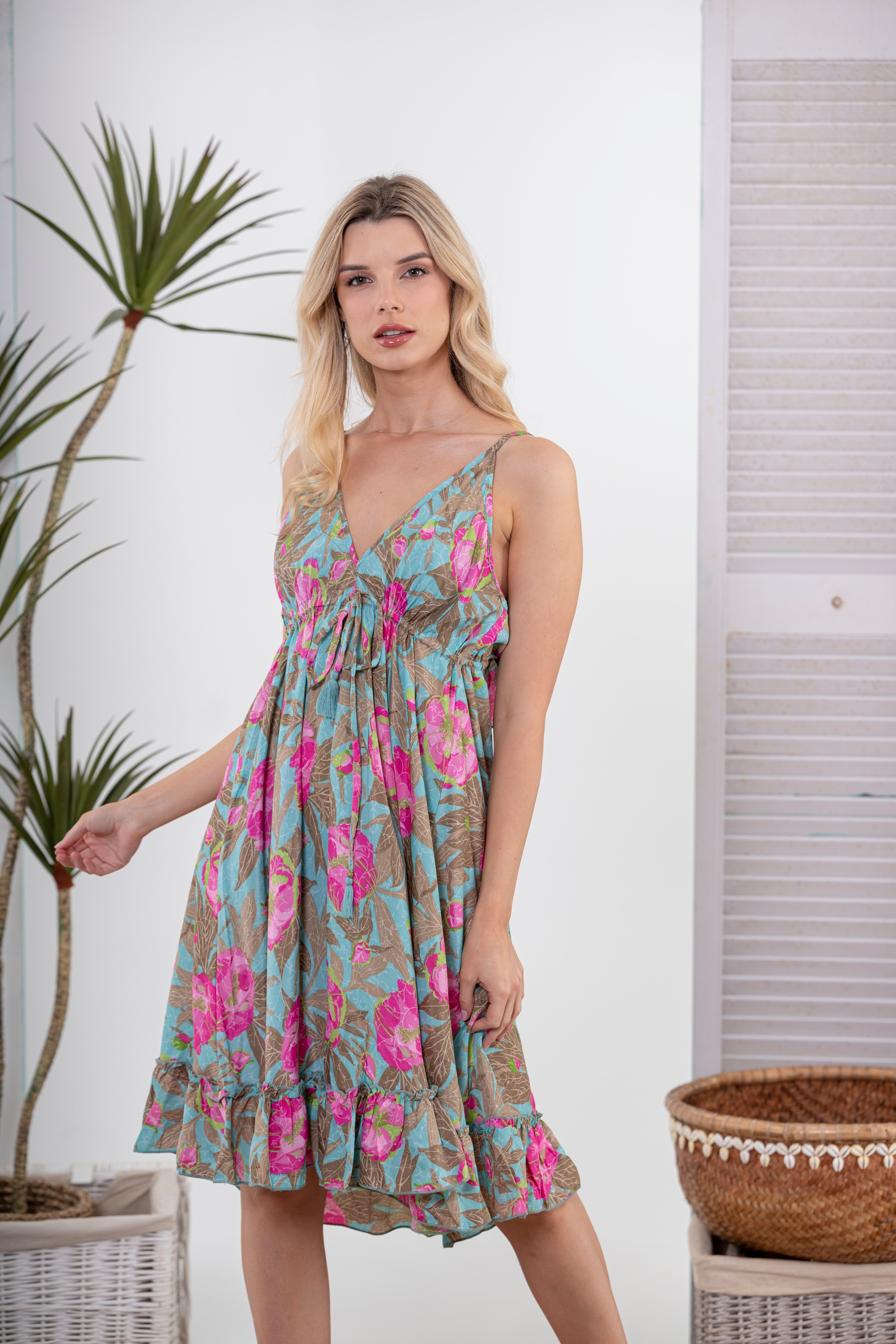 ワンピース apolina Wilma Dress, Golden Grove 3-5y APOLINA - Wilma Dress（Bellflower Carnation）
