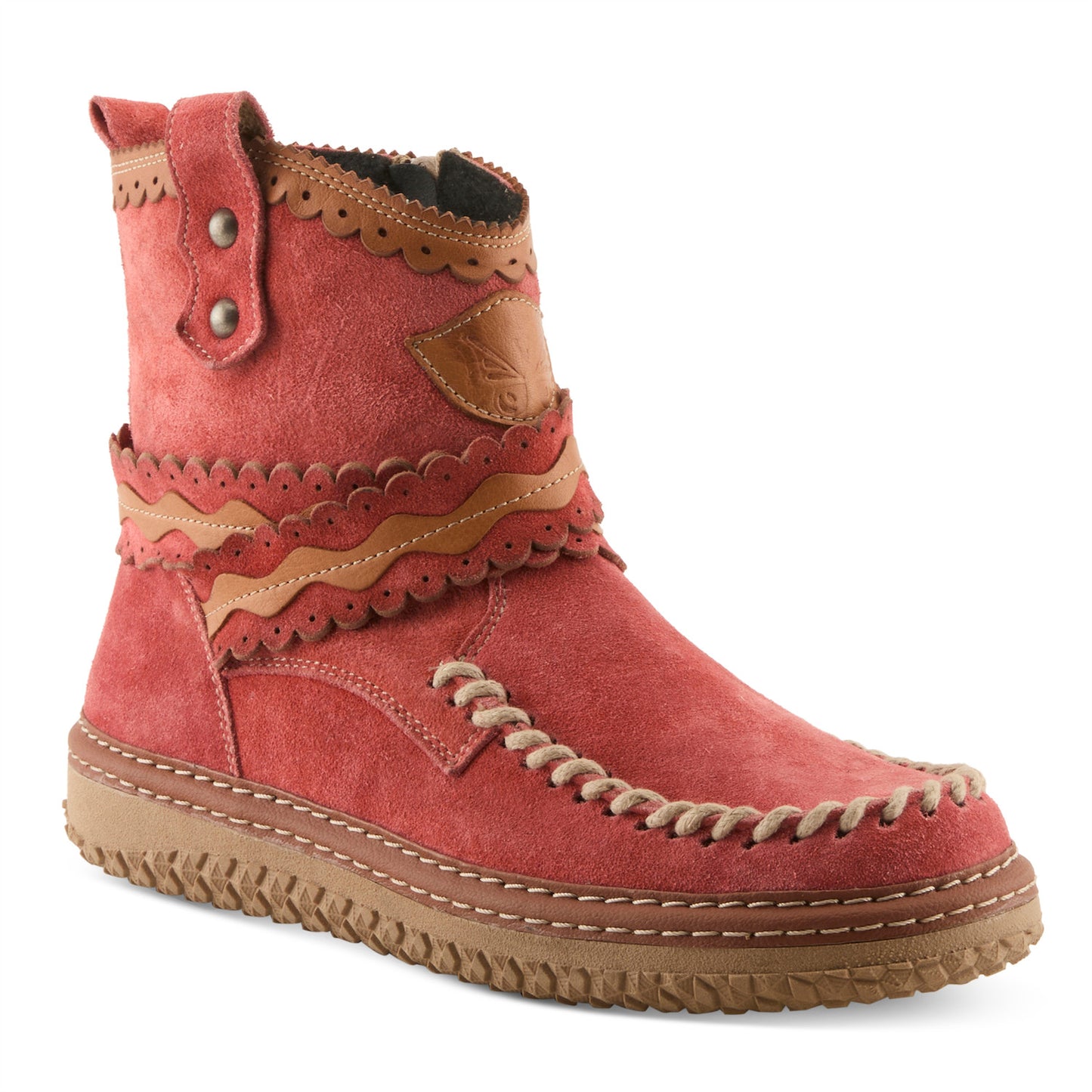 L'Artiste Coyotedawn scalloped ankle boot front angle view
