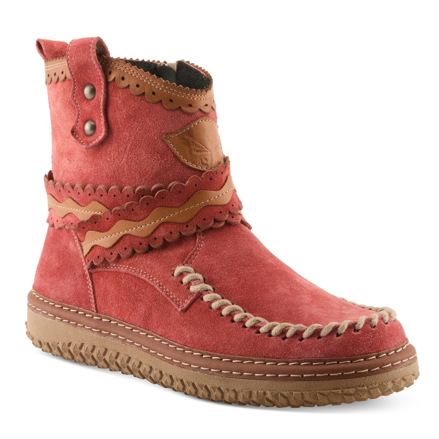 L'Artiste Coyotedawn scalloped ankle boot front angle view