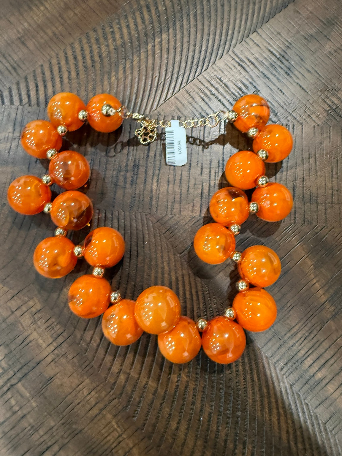 Queen Gypsy bubble necklace Orange