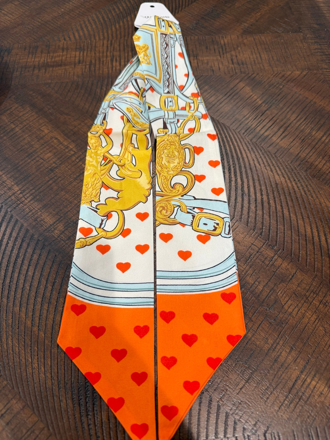 Queen Gypsy twilly scarf - Orange Hearts