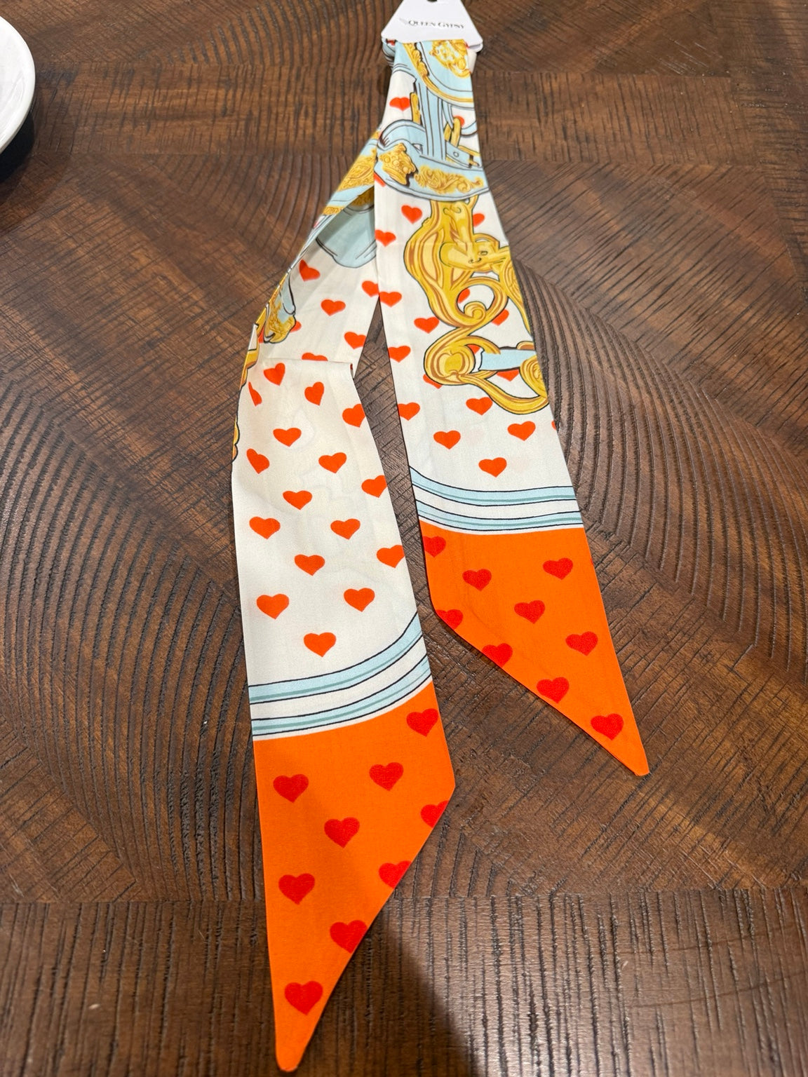 Queen Gypsy twilly scarf - Orange Hearts