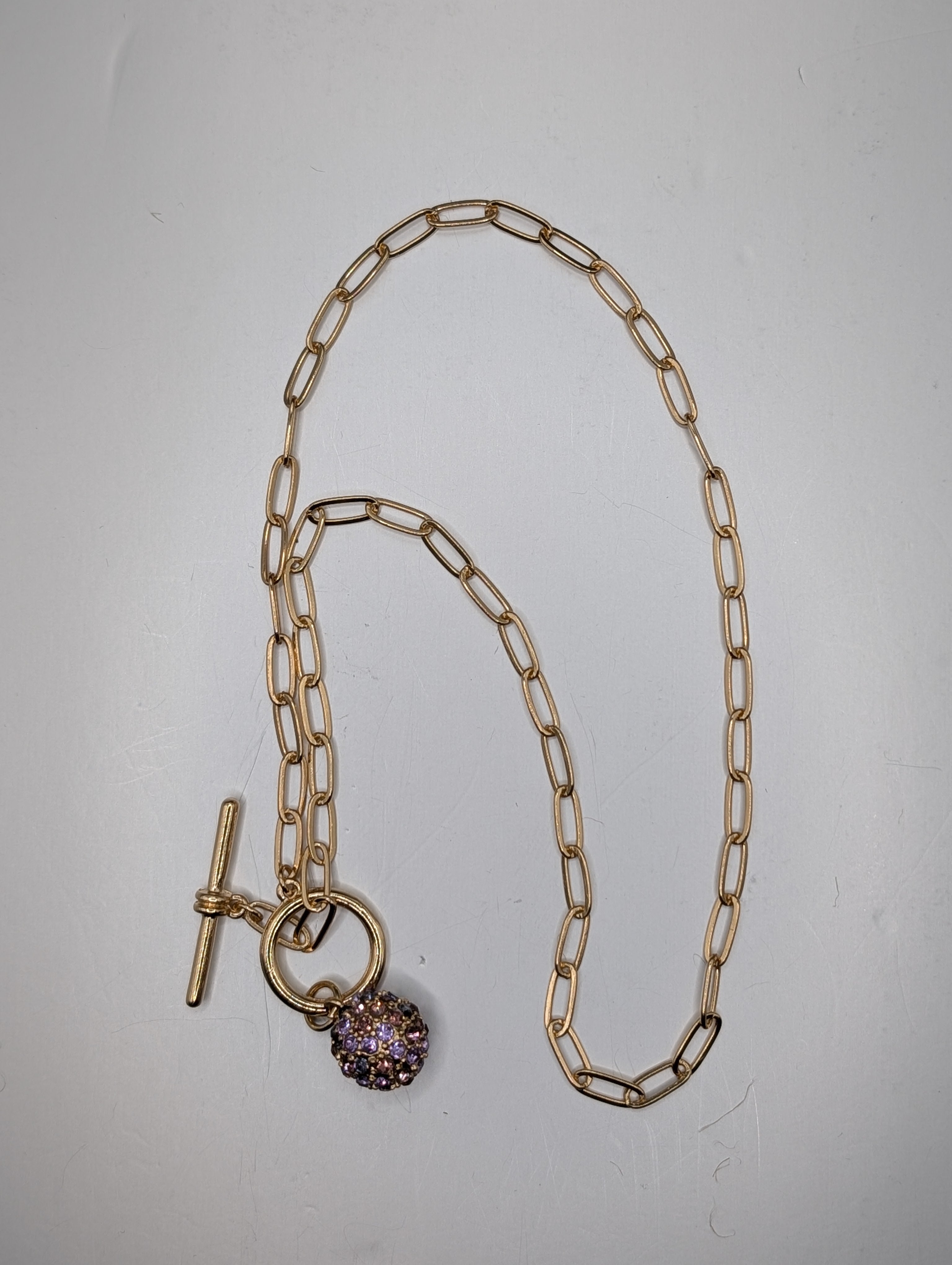 Alice Danty paperclip Ball charm necklace