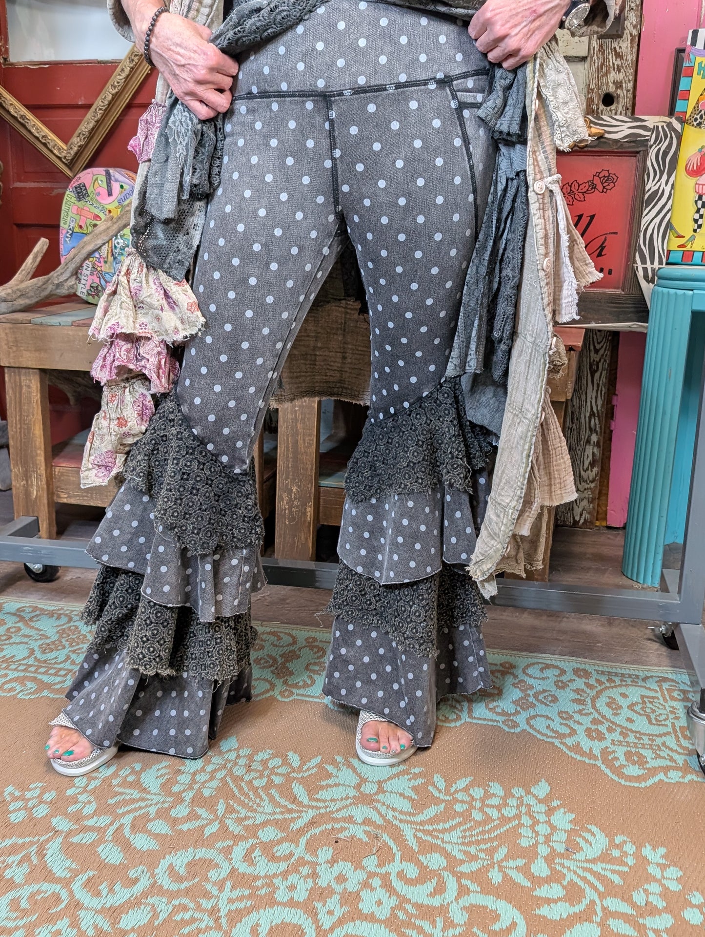 A Rare Bird Black Polka Dot Legging