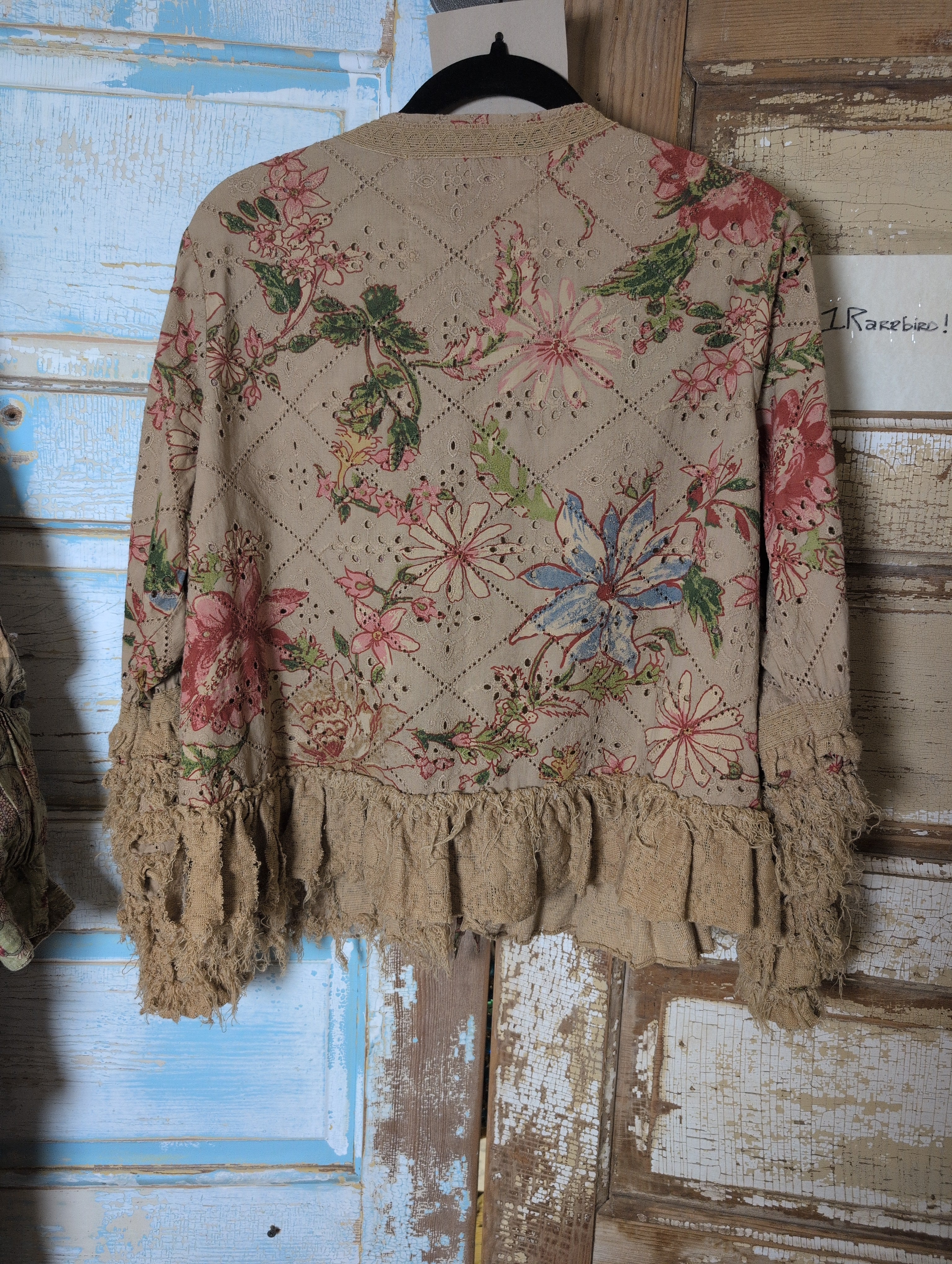 A Rare Bird Tattered Flowers Jacket
