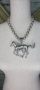 Silver Horse Necklace