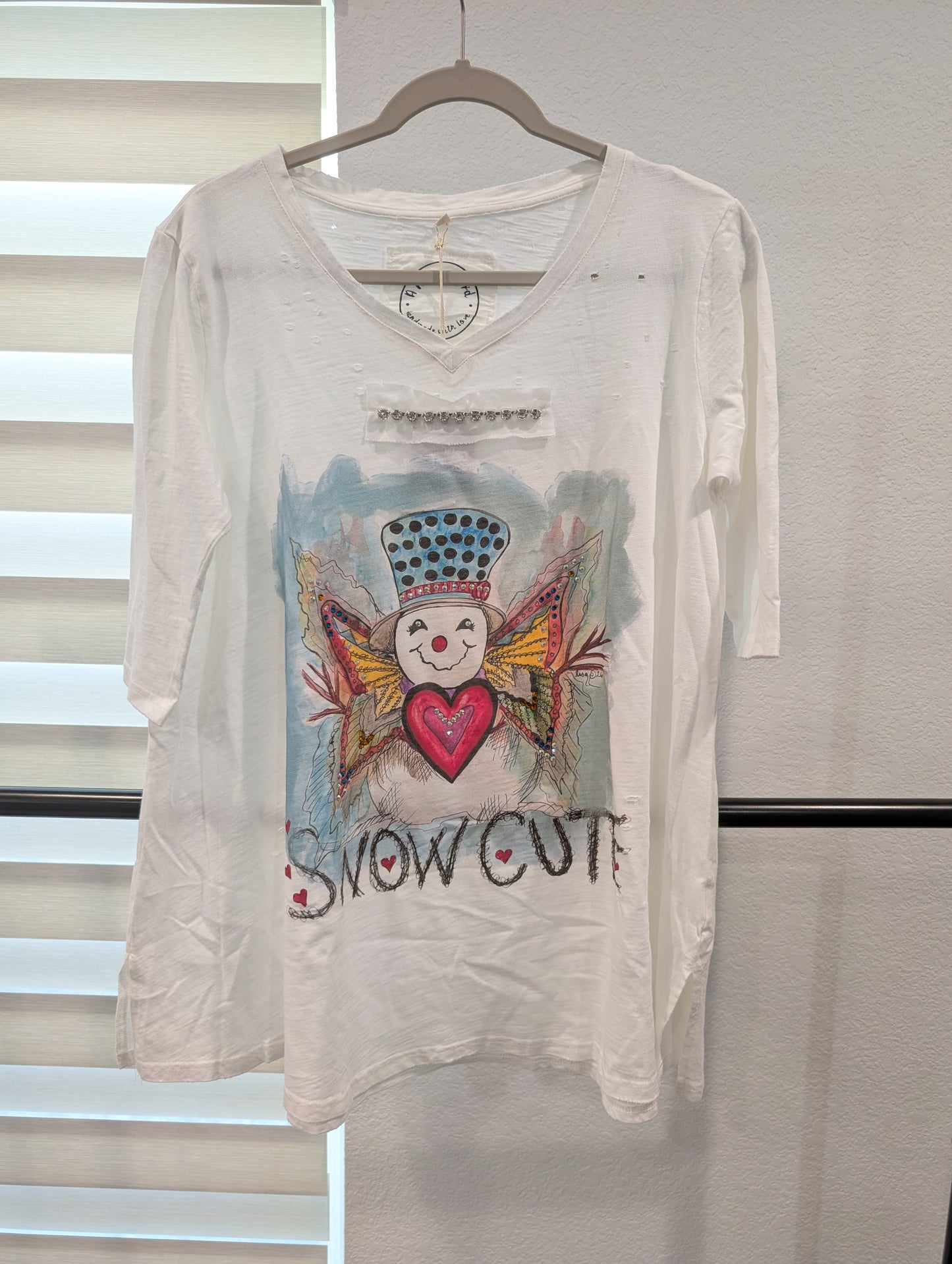 Pre Order A Rare Bird Snow Cute Rhinestone Tee