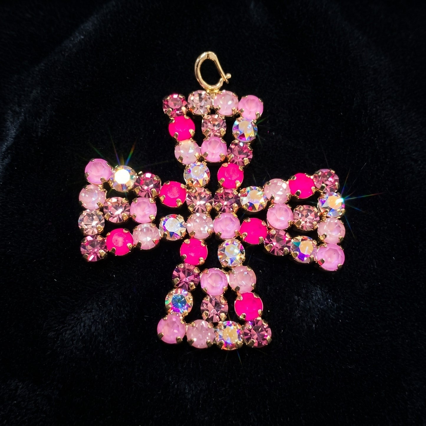 XL Australian Crystal Cross Charm