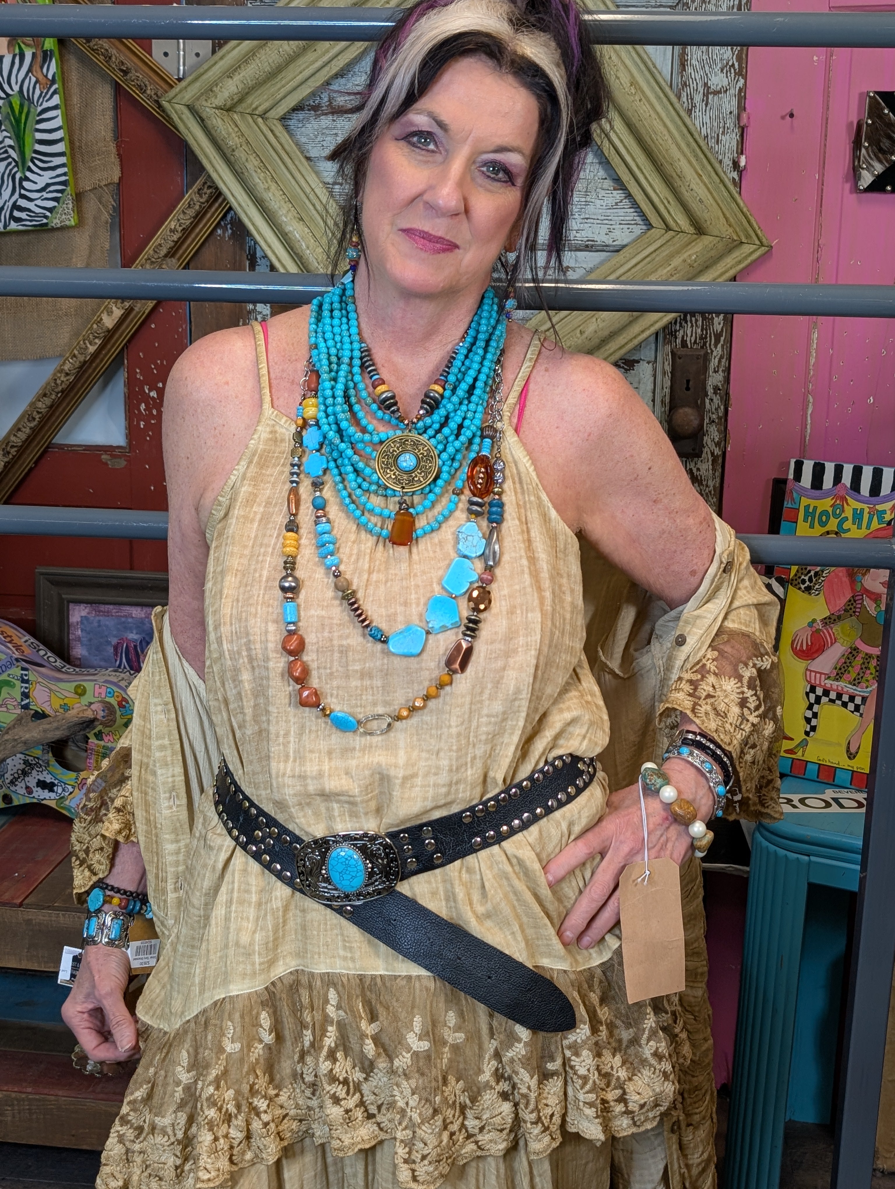 Paper Lace  Vintage  wash tea dye Cami With bottom Lace