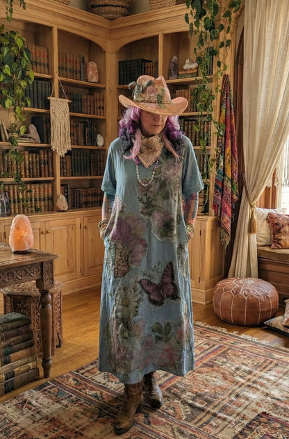 A Rare Bird Blue T Shirt Dress