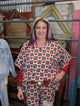 I Love Linen Checkered Heart with Red Stripe Collared Top
