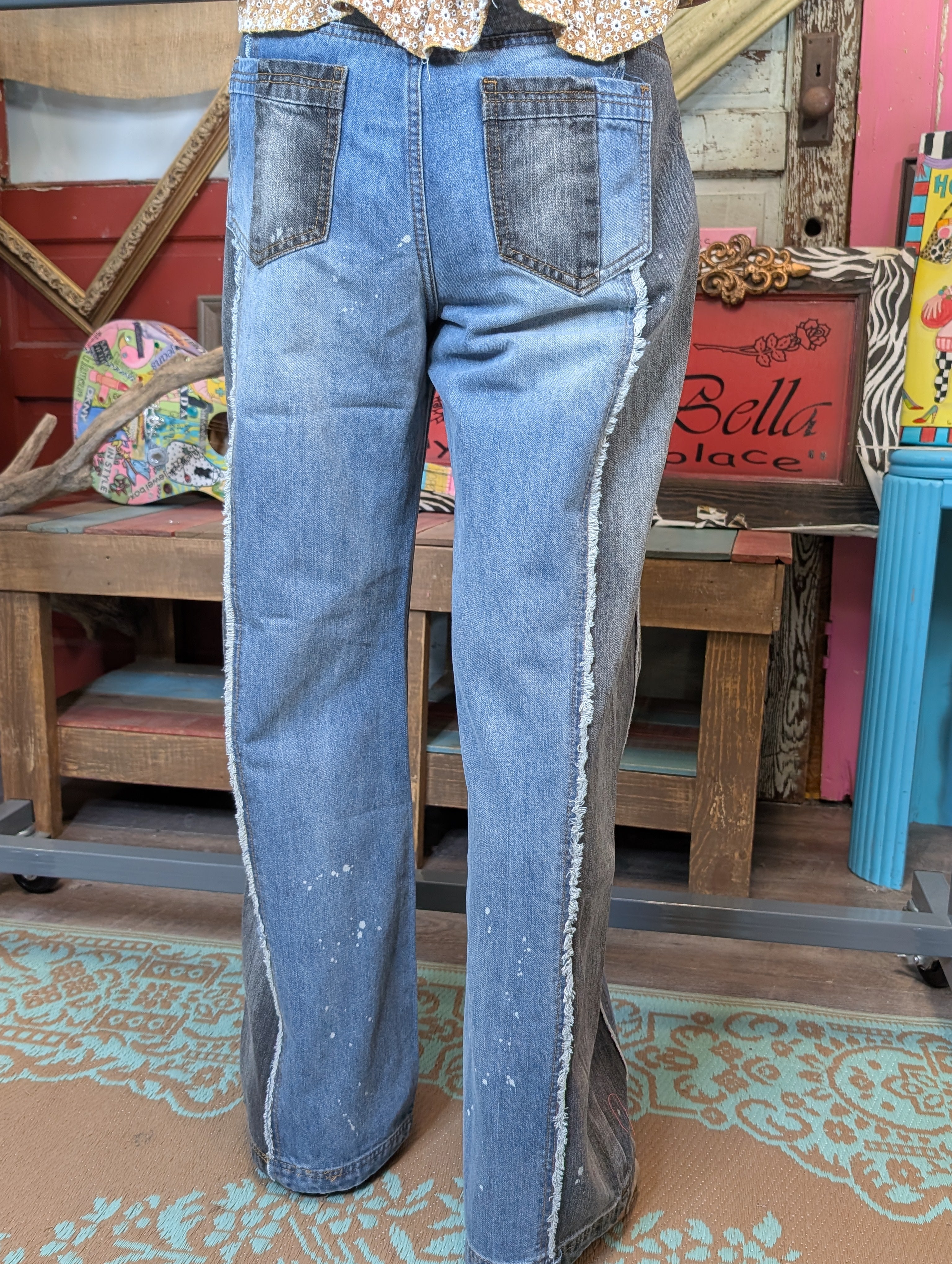 Oli & Hali Washed Color Block Pants