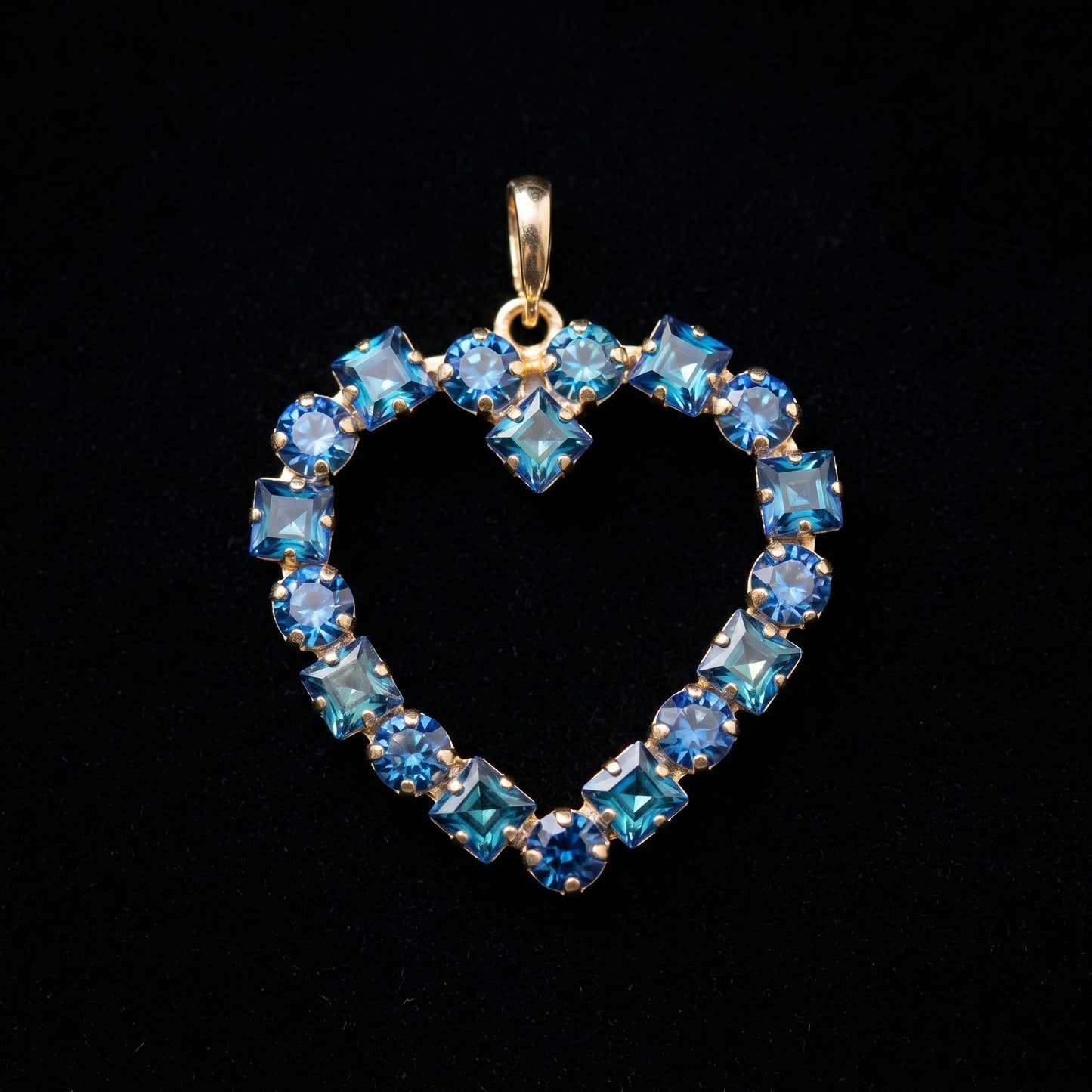 Large Open Heart Australian Crystal Charm