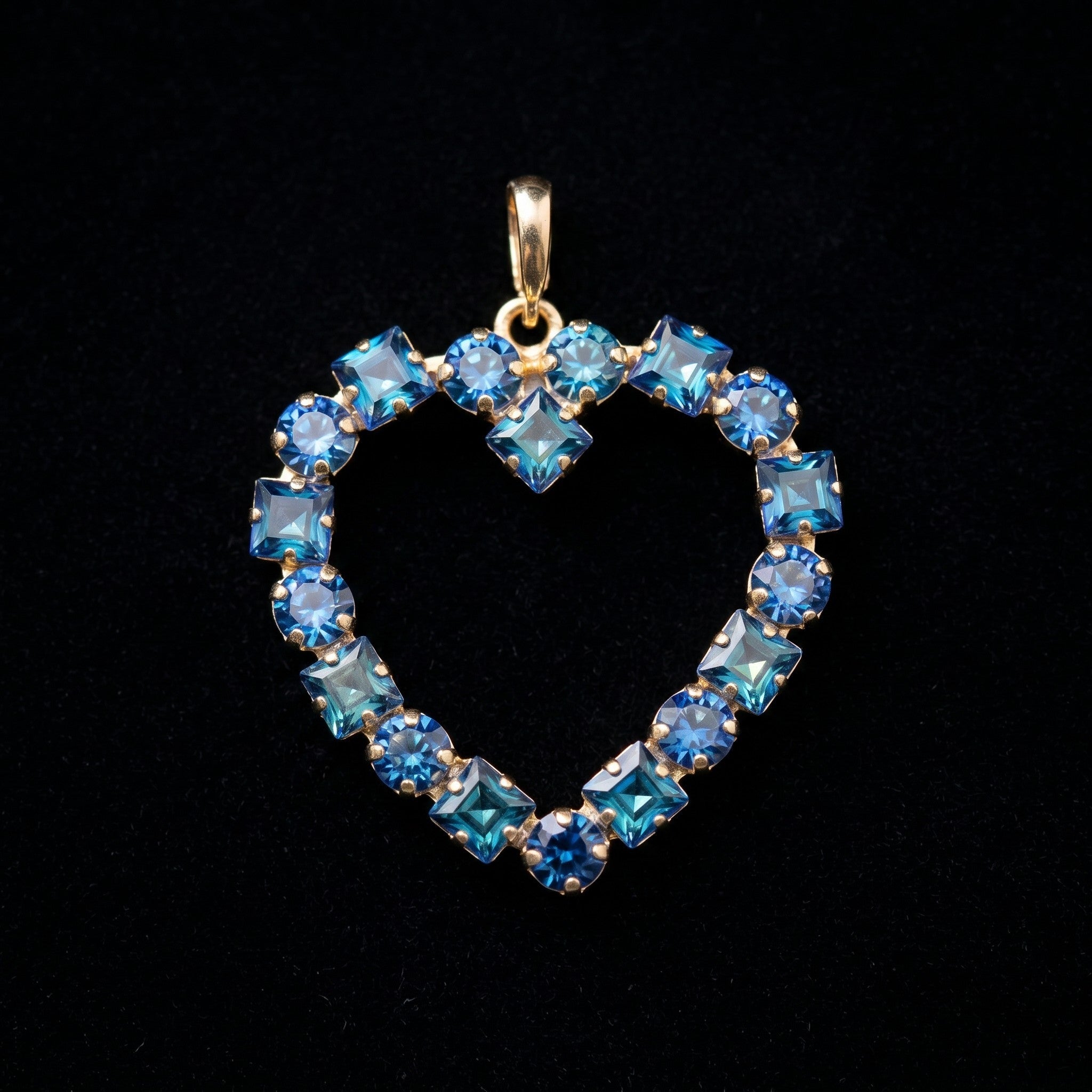 Large Open Heart Australian Crystal Charm