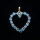 Large Open Heart Australian Crystal Charm