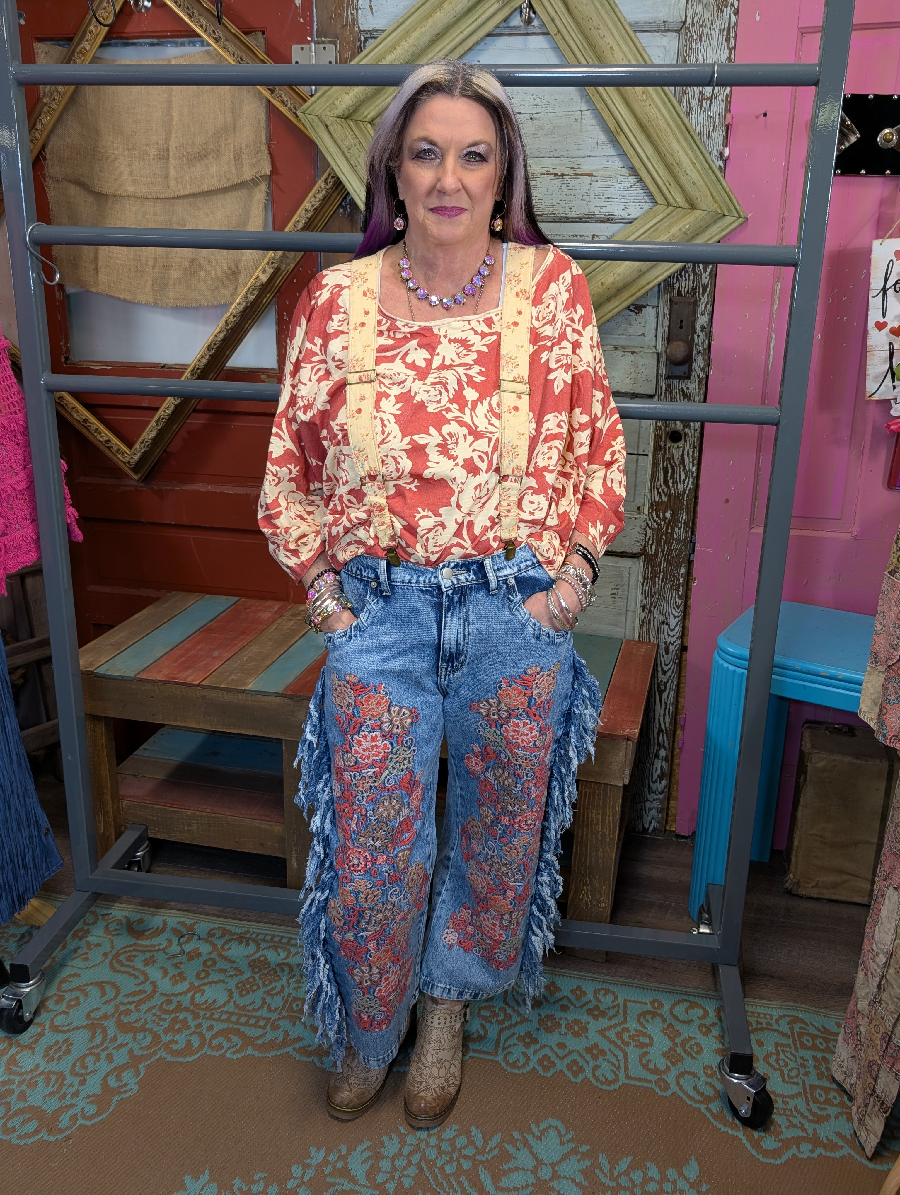 Jaded Gypsy Be Free Top- Bed of Roses