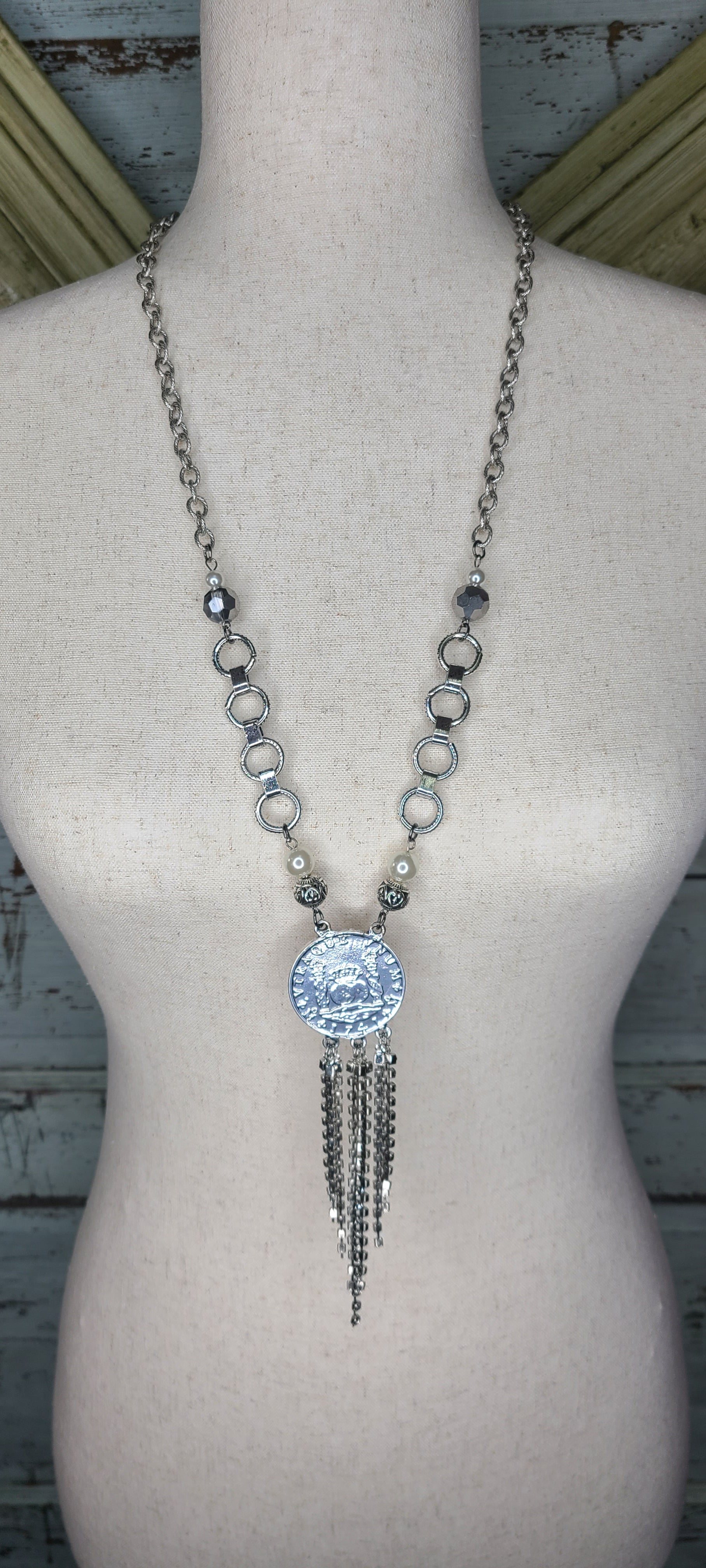 Lost & Found Silver Coin Necklace