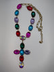 Alice Multi color cross necklace