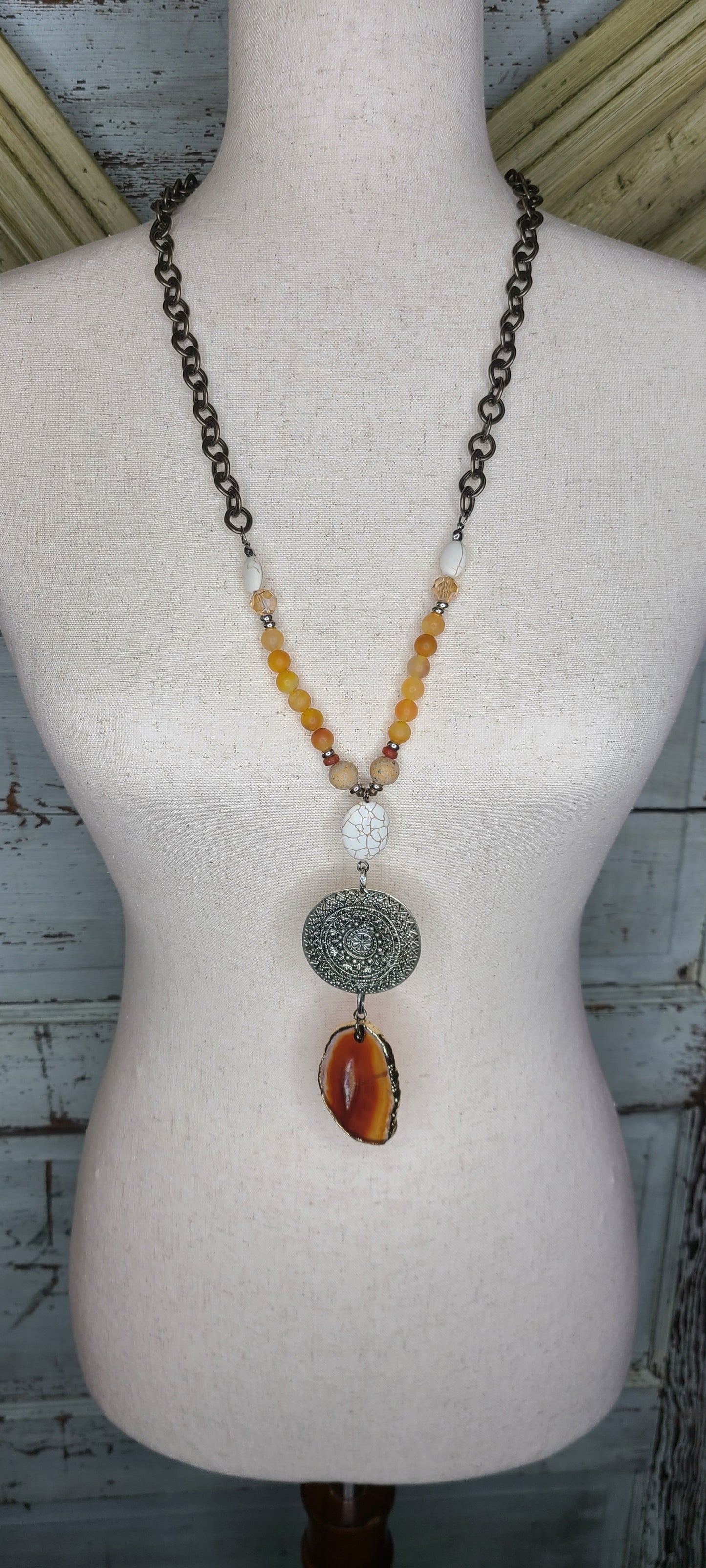 Lost&Found Brown Agate Necklace