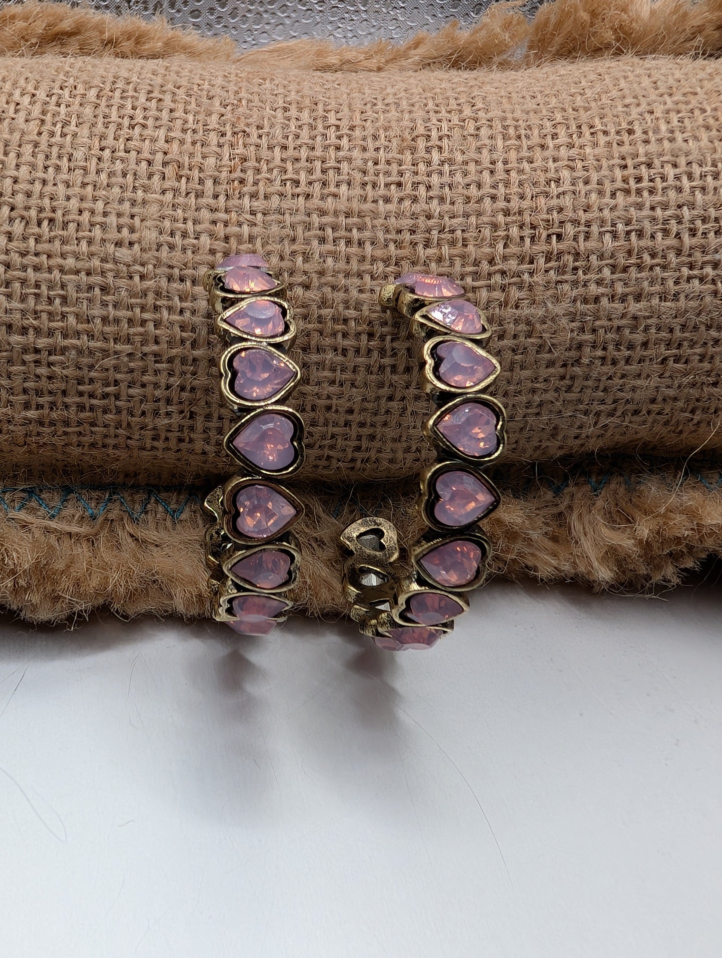 Alice Half Hoop Heart Earrings