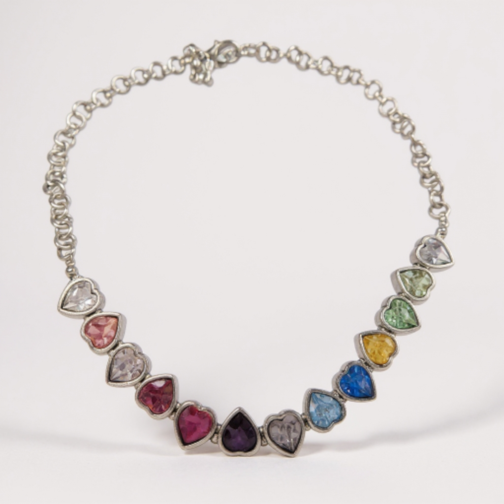 alice from dallas crystal heart neckless