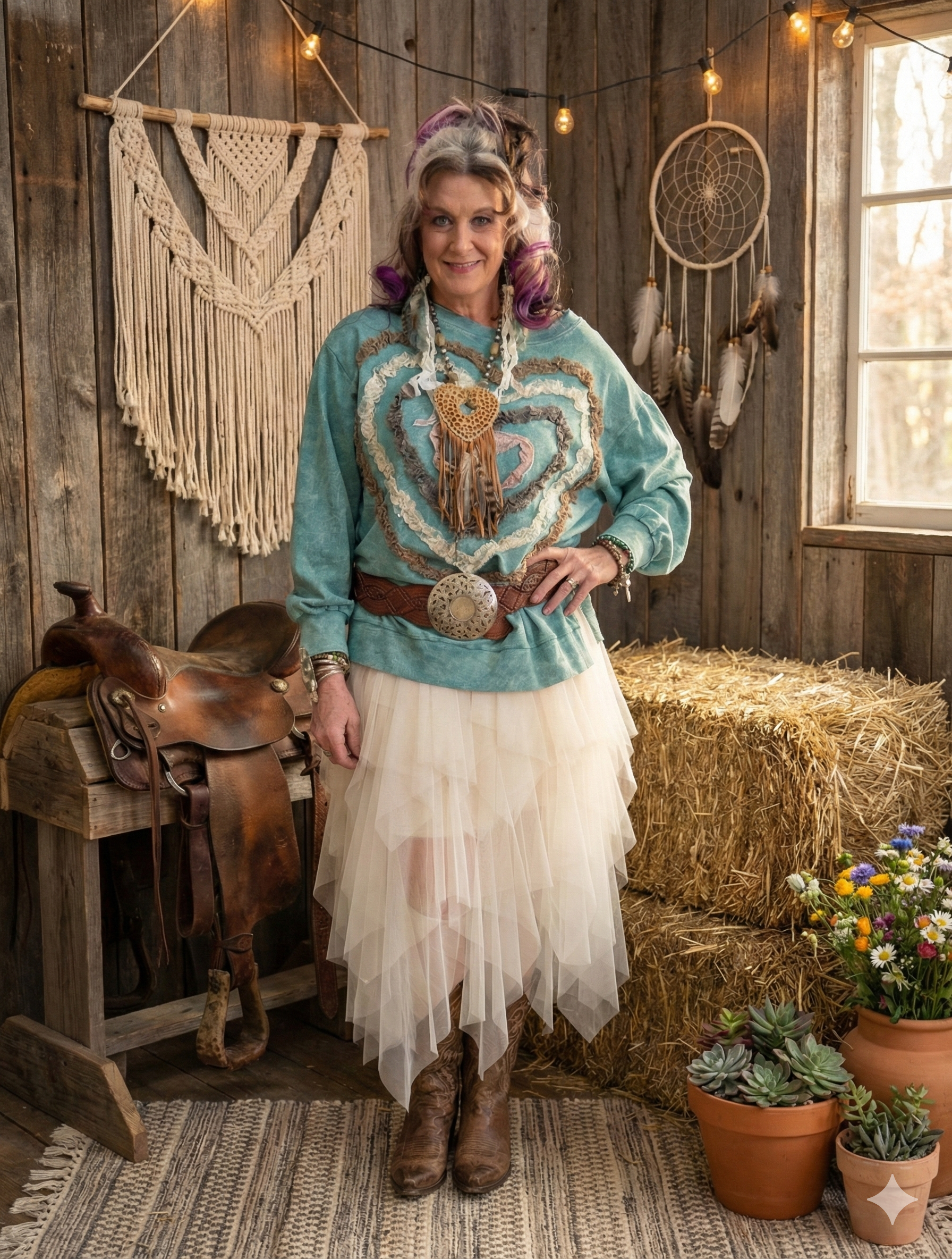 A Rare Bird Heart Land Top