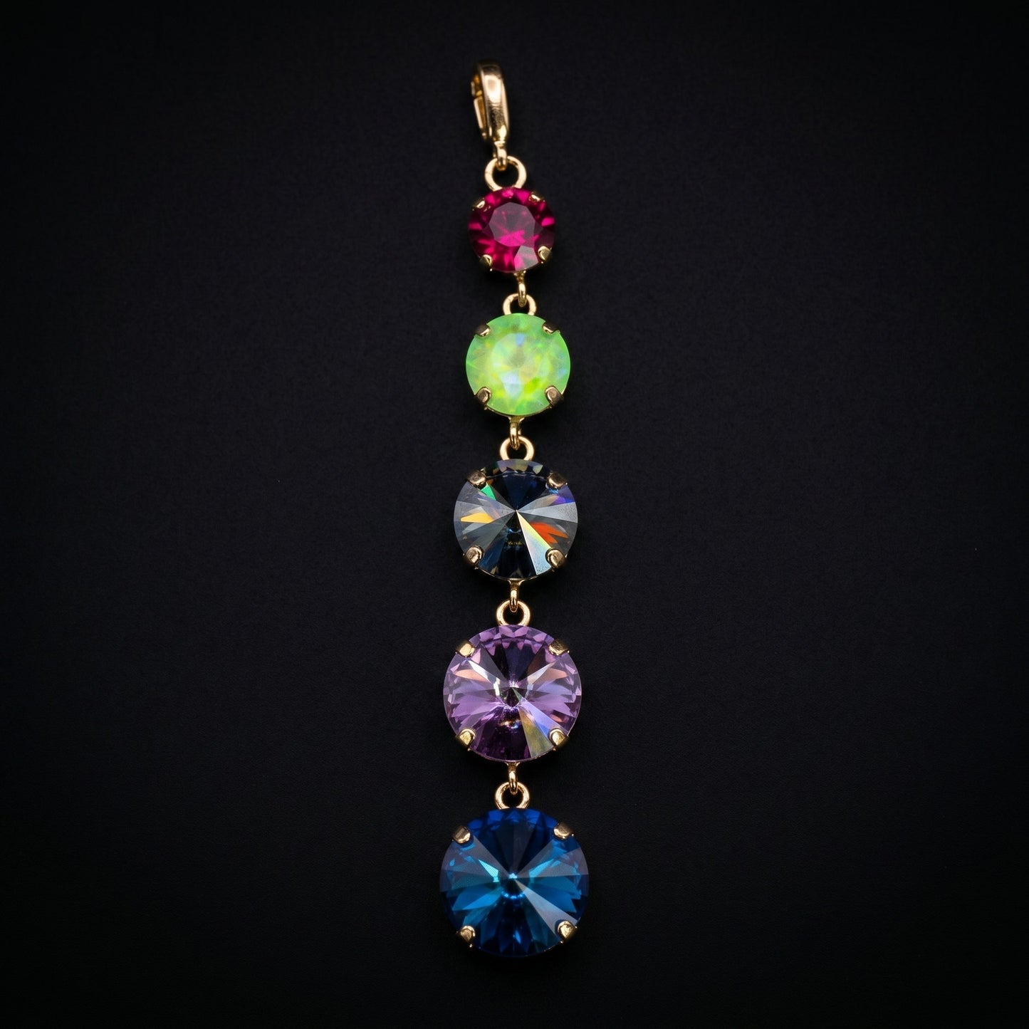 Multi Color Crystal Charm Pendant
