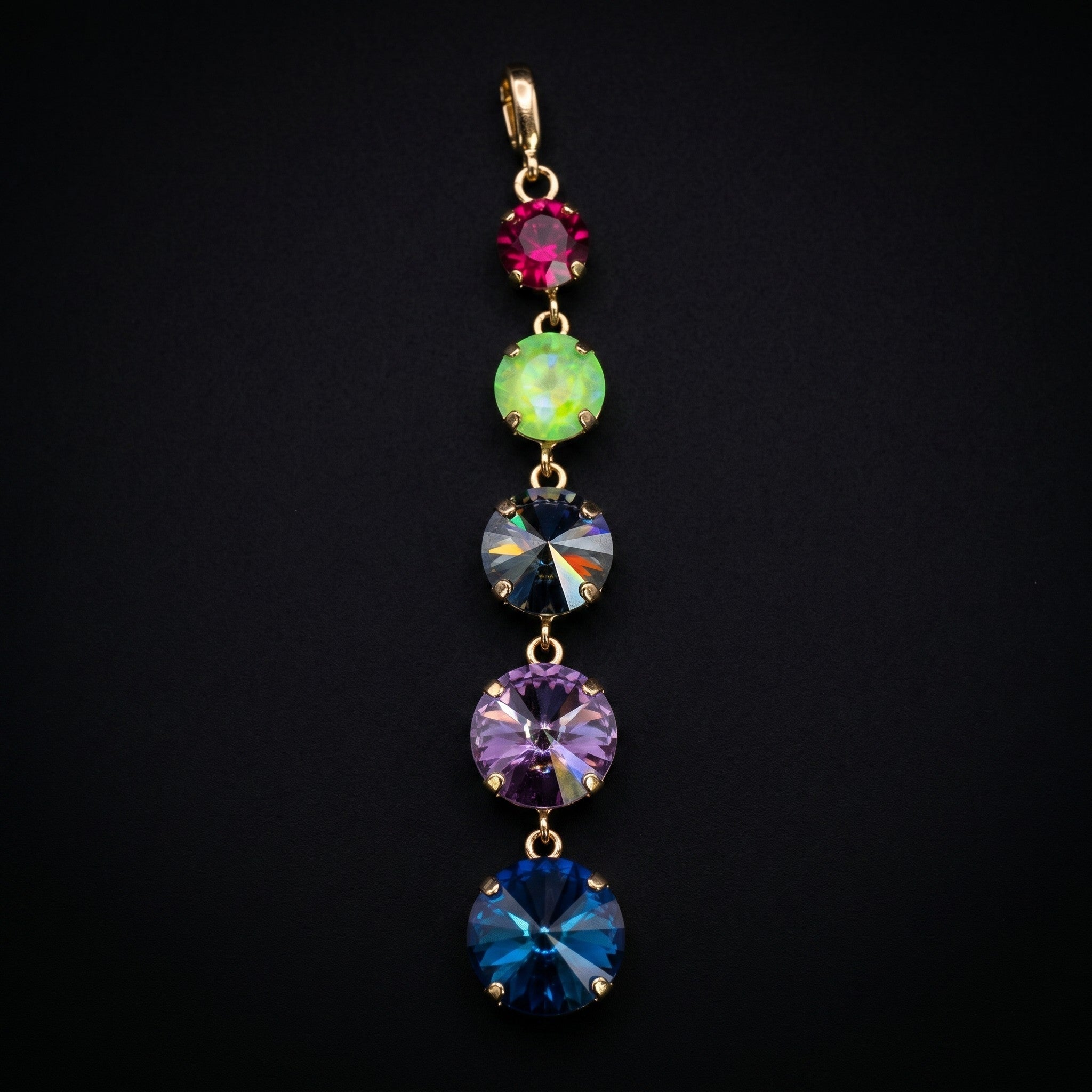 Multi Color Crystal Charm Pendant