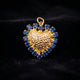 Gold Crystal Heart Pendant
