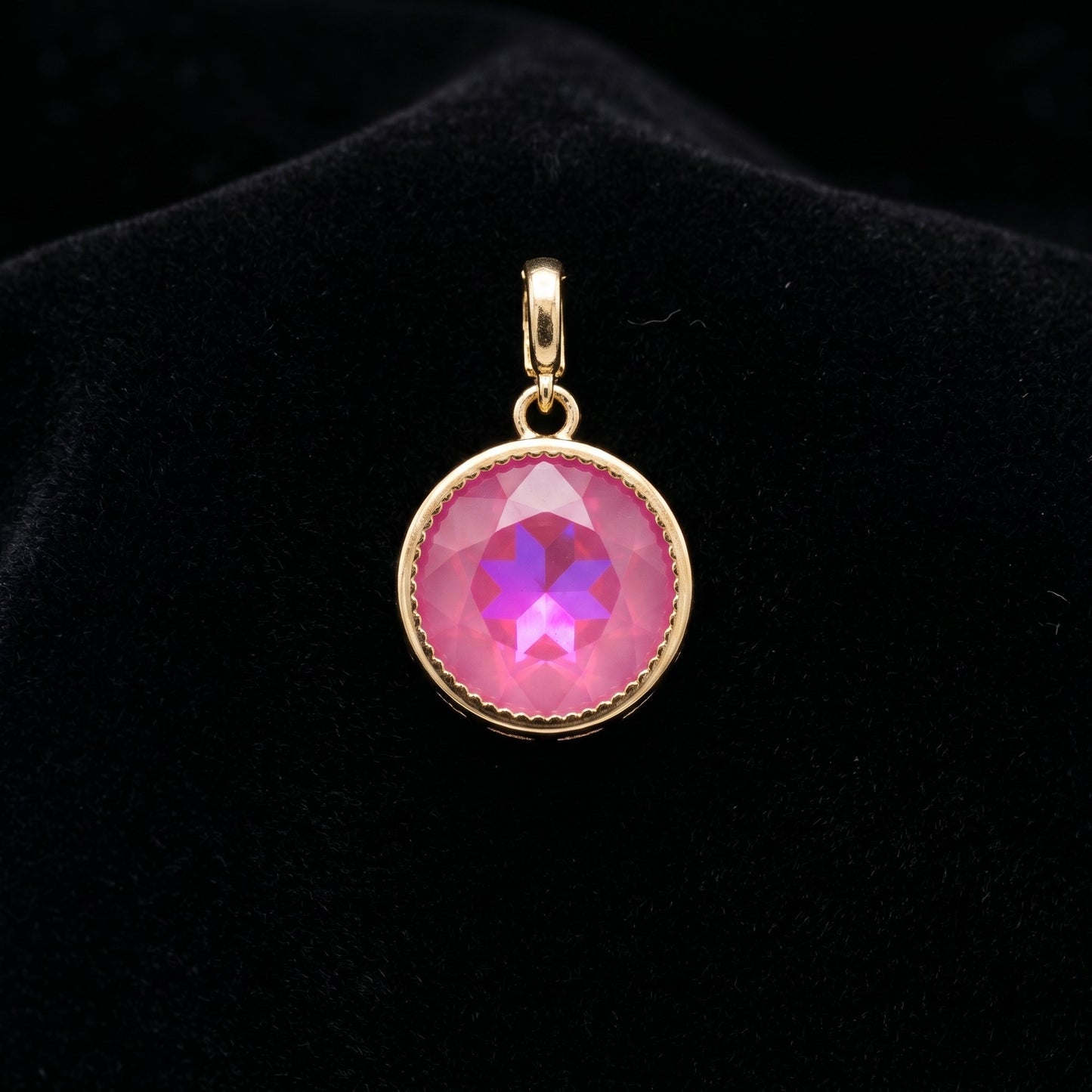 Australian Gold Crystal Circle Charm