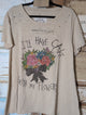 A  Rare Bird It'll Have Cake With My Flower Vintage Rhinestone Tee
