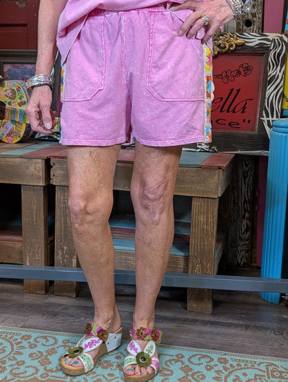 Jher Mineral WAshed Crochet Knit Shorts