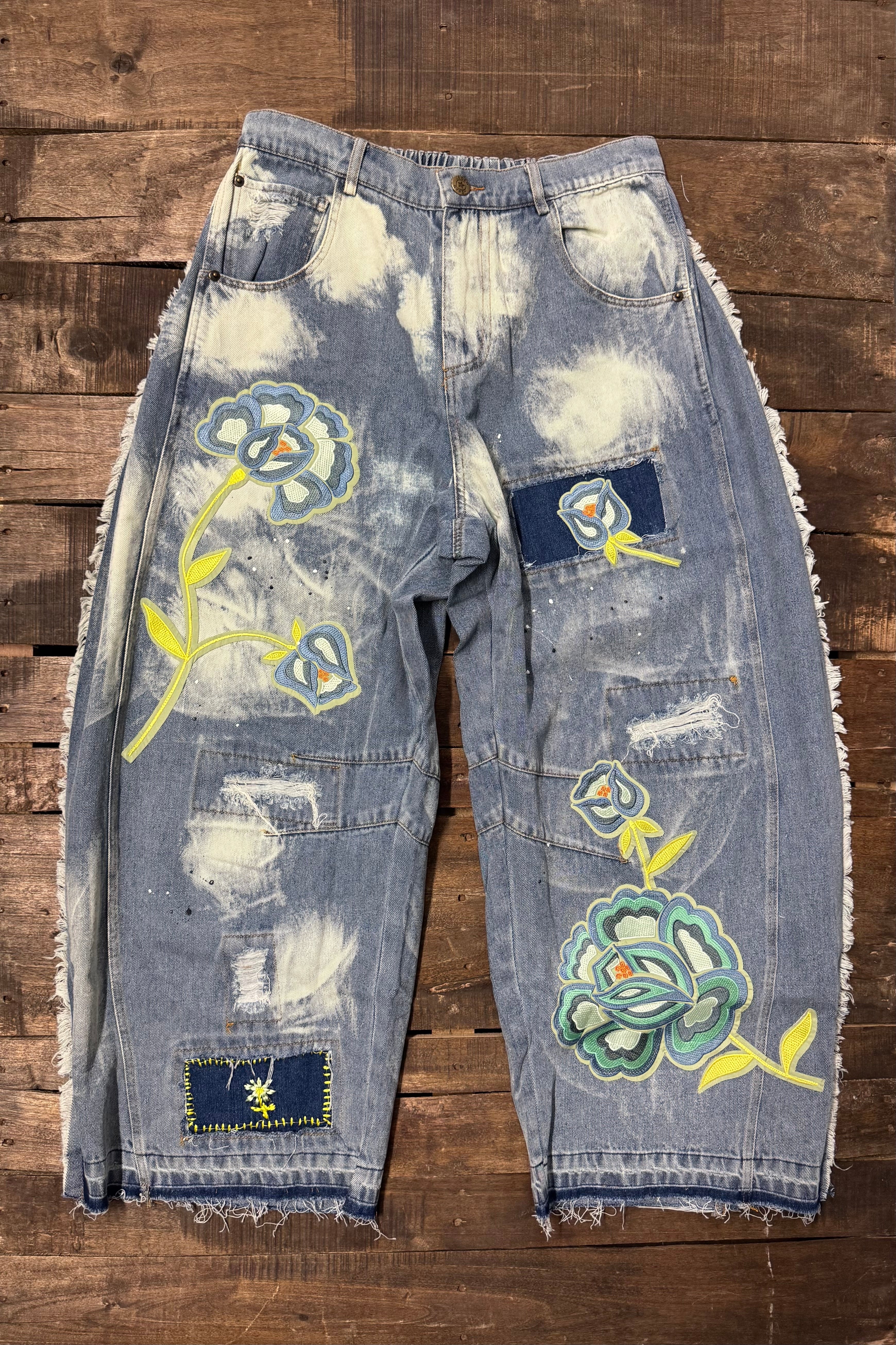 Jaded Gypsy Wildbloom Barrel Jeans