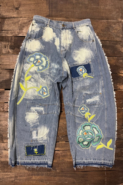 Jaded Gypsy Wildbloom Barrel Jeans